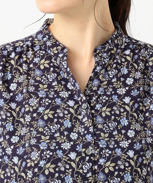 J.PRESS（ジェイプレス）の「【洗える】LIBERTY Tiger Lily フリルカラーブラウス（シャツ/ブラウス・レディース・ネイビー系5/黄土色系5・11/9）」の11枚目の写真