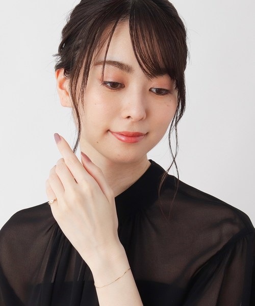 COCOSHNIK(ココシュニック)の「K10ひし形クロス ピンキーリング(リング・レディース・ホワイト系その他7・5号/3号)」の11枚目の写真