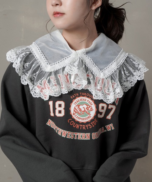 SPINNS（スピンズ）の「可愛い無双♪BIGレースつけ襟（付け襟・レディース・ホワイト・ONESIZE）」の12枚目の写真