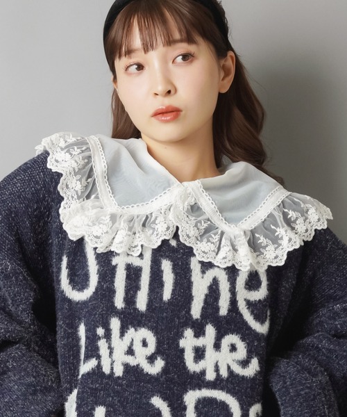 SPINNS（スピンズ）の「可愛い無双♪BIGレースつけ襟（付け襟・レディース・ホワイト・ONESIZE）」の13枚目の写真