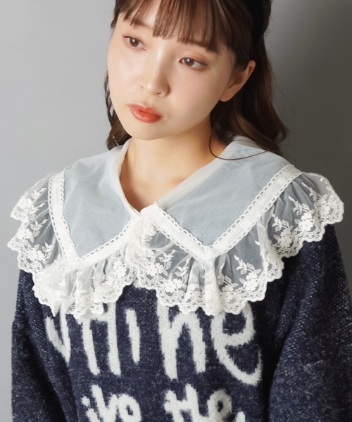 SPINNS（スピンズ）の「可愛い無双♪BIGレースつけ襟（付け襟・レディース・ホワイト・ONESIZE）」の16枚目の写真