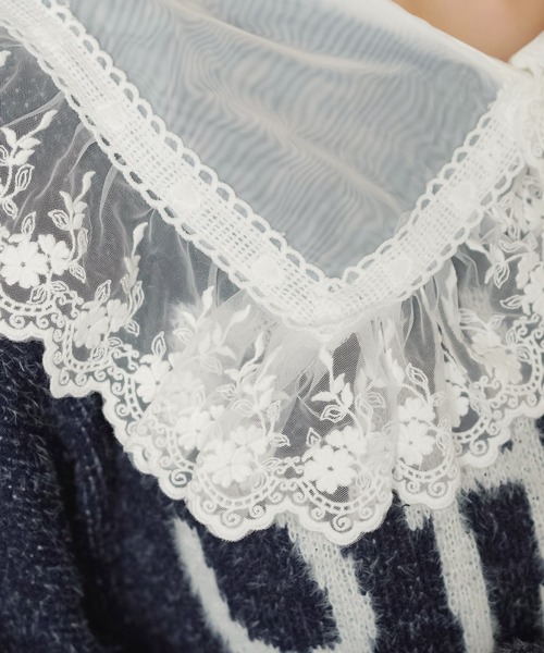 SPINNS（スピンズ）の「可愛い無双♪BIGレースつけ襟（付け襟・レディース・ホワイト・ONESIZE）」の15枚目の写真