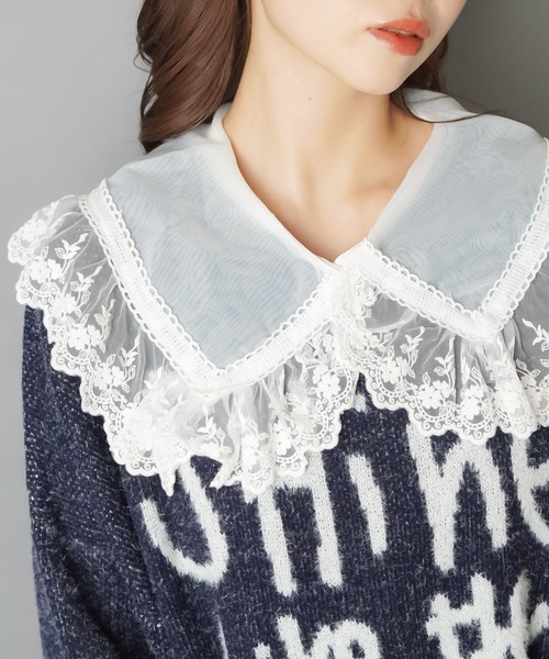 SPINNS（スピンズ）の「可愛い無双♪BIGレースつけ襟（付け襟・レディース・ホワイト・ONESIZE）」の22枚目の写真