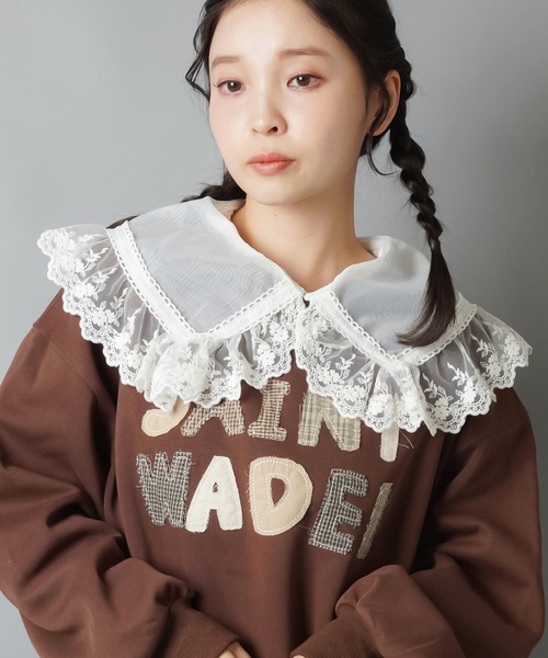 SPINNS（スピンズ）の「可愛い無双♪BIGレースつけ襟（付け襟・レディース・ホワイト・ONESIZE）」の17枚目の写真