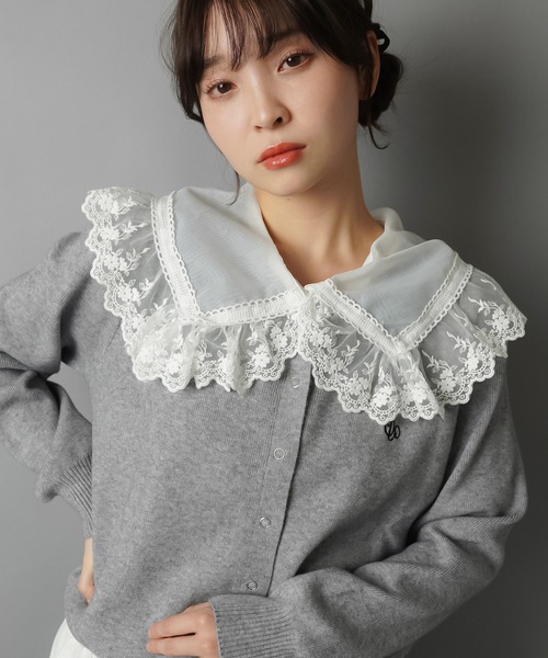 あんころもち すのチル ボンネット つけ襟 nnn すのチル つけ襟 bulle de savon つけ襟 付け襟 クロスステッチ