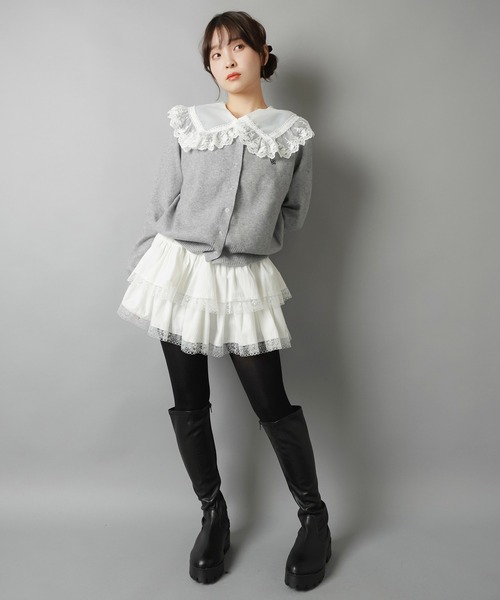 あんころもち すのチル ボンネット つけ襟 可愛い無双♪BIGレースつけ襟（付け襟）｜SPINNS（スピンズ）の