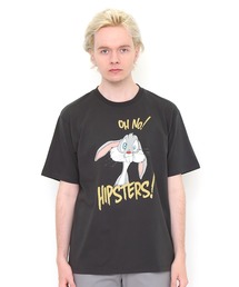 Design Tshirts Store graniph | コラボレーションベーシックＴシャツ/バッグスバニー(ルーニー・テューンズ)(スミクロ)(Tシャツ/カットソー)