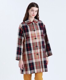 美品　マッキントッシュフィロソフィー　チェックウールライナー　ステンカラーコート 53867517_b_06_215.jpg