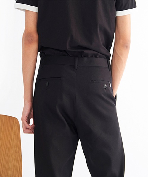 plain-me(プレインミー)の「plain-me 1616 吸湿・汗排出プリーツパンツ(チノパンツ・メンズ・ブラック/ベージュ/カーキ/グレー・SMALL/LARGE/MEDIUM)」の15枚目の写真