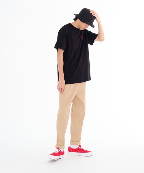 plain-me(プレインミー)の「plain-me 1616 吸湿・汗排出プリーツパンツ(チノパンツ・メンズ・ブラック/ベージュ/カーキ/グレー・SMALL/LARGE/MEDIUM)」の6枚目の写真