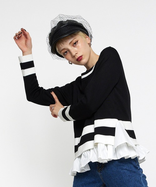 【Narcissus】シアペプラムトップス ブラック Narcissus（ナルシス）の「【SINN】Narcissusオリジナル