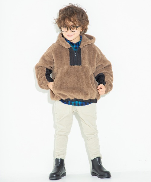 BRANSHES（ブランシェス）の「ストレッチコールベイカーパンツ（その他パンツ・キッズ・ブラック/アイボリー・150cm/140cm/90cm/110cm/100cm/120cm/130cm）」の8枚目の写真