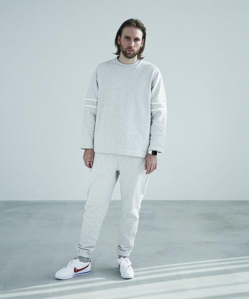 FEELING MADE（フィーリングメイド）の「【WEB限定】FEELING MADE エアリースウェット ジョガーパンツ（スウェットパンツ・メンズ・ライトグレー/ブラック・LARGE/SMALL/MEDIUM）」の5枚目の写真