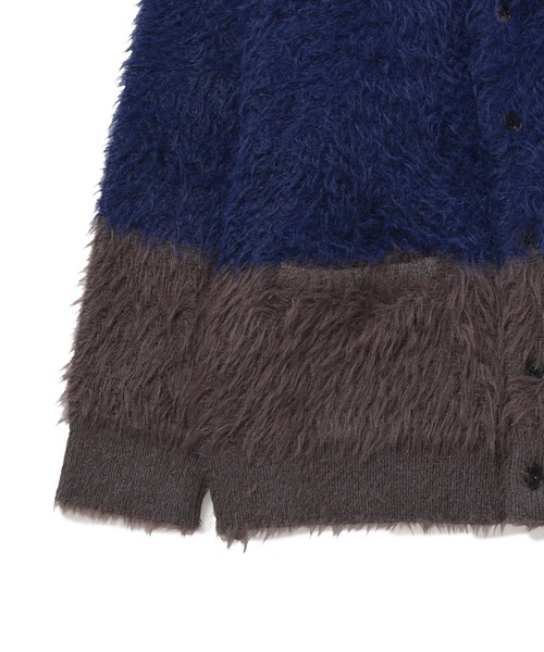 Bonjour Girl(ボンジュールガール)の「【Bonjour Girl】フェザーヤーンバイカラーCardigan(カーディガン/ボレロ・レディース・ブラック/ネイビー/オレンジ/イエロー・L/M/S)」の10枚目の写真