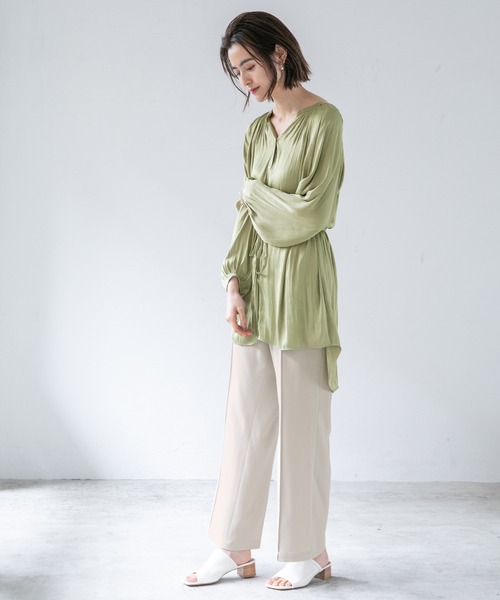LEPSIM（レプシィム）の「ギャザーチュニックブラウス　926350（シャツ/ブラウス・レディース・オフホワイト/カーキ/ピンク・FREE）」の15枚目の写真