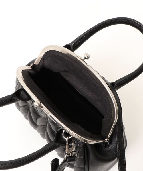 KOBE LETTUCE（コウベレタス）の「がま口ミニバッグ　2Wayショルダーバッグ（ハンドバッグ・レディース・ブラウン/ホワイト系その他/レッド/ブラック・FREE）」の6枚目の写真