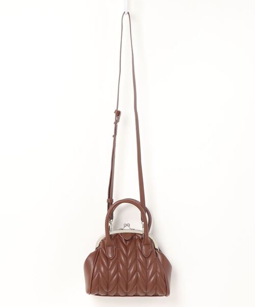 KOBE LETTUCE（コウベレタス）の「がま口ミニバッグ　2Wayショルダーバッグ（ハンドバッグ・レディース・ブラウン/ホワイト系その他/レッド/ブラック・FREE）」の9枚目の写真