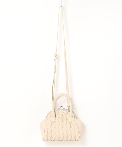 KOBE LETTUCE（コウベレタス）の「がま口ミニバッグ　2Wayショルダーバッグ（ハンドバッグ・レディース・ブラウン/ホワイト系その他/レッド/ブラック・FREE）」の8枚目の写真