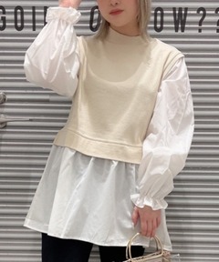 ニットドッキングラッフルワンピース（ワンピース）｜EIMY ISTOIRE