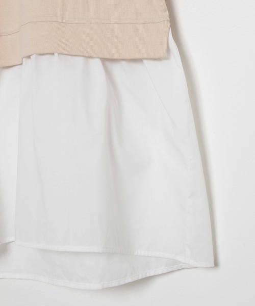 WEGO(ウィゴー)の「WEGO/テレコレイヤードチュニック(チュニック・レディース・アイボリー/ブラック/グリーン系その他/ライトブラウン・FREE)」の7枚目の写真