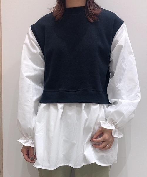 WEGO(ウィゴー)の「WEGO/テレコレイヤードチュニック(チュニック・レディース・アイボリー/ブラック/グリーン系その他/ライトブラウン・FREE)」の14枚目の写真