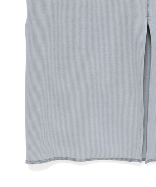 ADAM ET ROPE'(アダムエロペ)の「<洗える>【WEB限定】リブワンピース(ワンピース・レディース・ベージュ/チャコールグレー/ブルー・FREE)」の5枚目の写真