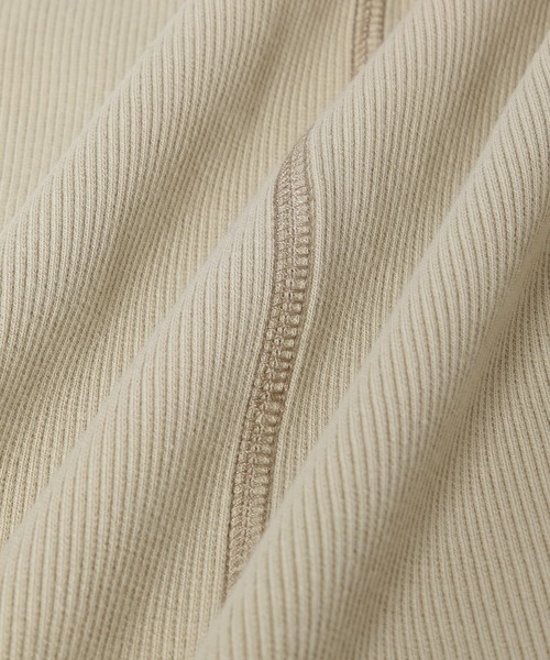 ADAM ET ROPE'(アダムエロペ)の「<洗える>【WEB限定】リブワンピース(ワンピース・レディース・ベージュ/チャコールグレー/ブルー・FREE)」の8枚目の写真