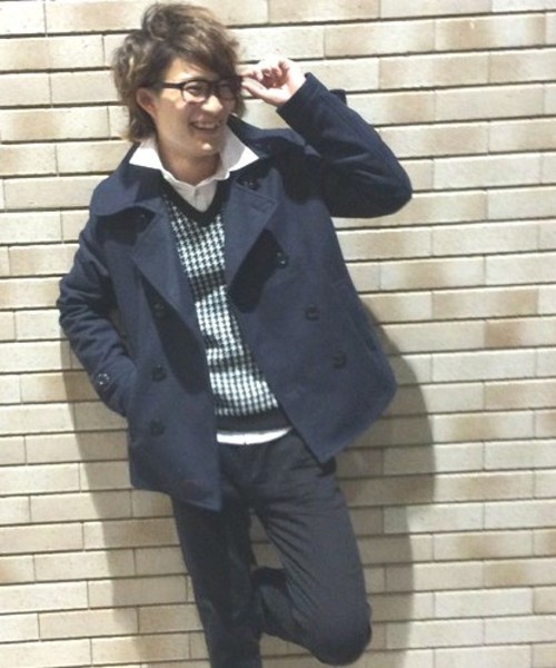 VENCEEXCHANGE（ヴァンスエクスチェンジ）の「リサイクルメルトンカラーPコート（ピーコート・メンズ・ブラック/ブルー/ネイビー/レッド・LARGE/MEDIUM）」の3枚目の写真