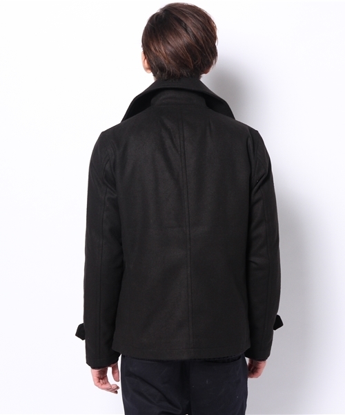 VENCEEXCHANGE（ヴァンスエクスチェンジ）の「リサイクルメルトンカラーPコート（ピーコート・メンズ・ブラック/ブルー/ネイビー/レッド・LARGE/MEDIUM）」の11枚目の写真