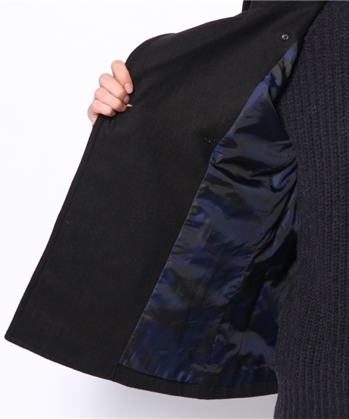 VENCEEXCHANGE（ヴァンスエクスチェンジ）の「リサイクルメルトンカラーPコート（ピーコート・メンズ・ブラック/ブルー/ネイビー/レッド・LARGE/MEDIUM）」の7枚目の写真