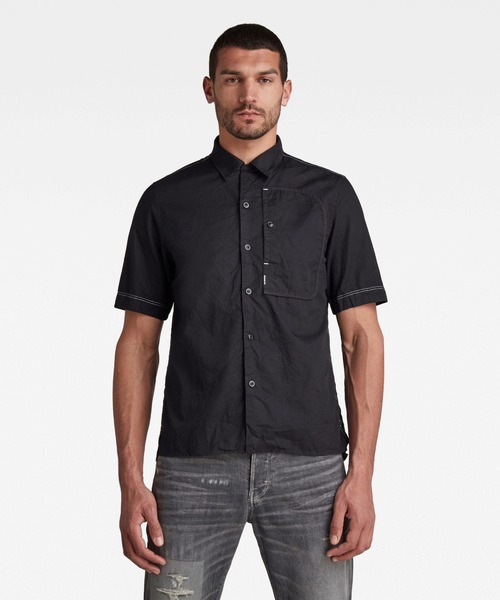 G-STAR（ジースター）の「BOUND POCKET REGULAR SHIRT（シャツ/ブラウス・メンズ・ダークブラック・SMALL/MEDIUM/X-SMALL/LARGE）」の2枚目の写真