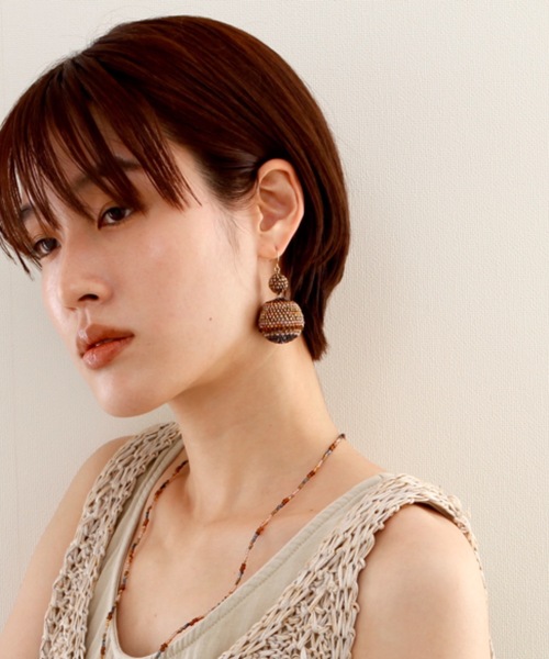 JewCas(ジュアキャス)の「JewCas Cebu newビーズピアス(blue)(ピアス(両耳用)・レディース・ブルー/オフホワイト/ブラウン・FREE)」の12枚目の写真