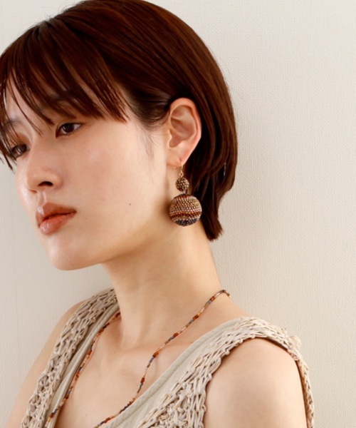 JewCas(ジュアキャス)の「JewCas Cebu newビーズピアス(blue)(ピアス(両耳用)・レディース・ブルー/オフホワイト/ブラウン・FREE)」の7枚目の写真