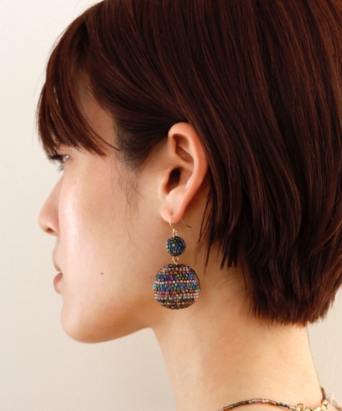 JewCas(ジュアキャス)の「JewCas Cebu newビーズピアス(blue)(ピアス(両耳用)・レディース・ブルー/オフホワイト/ブラウン・FREE)」の10枚目の写真