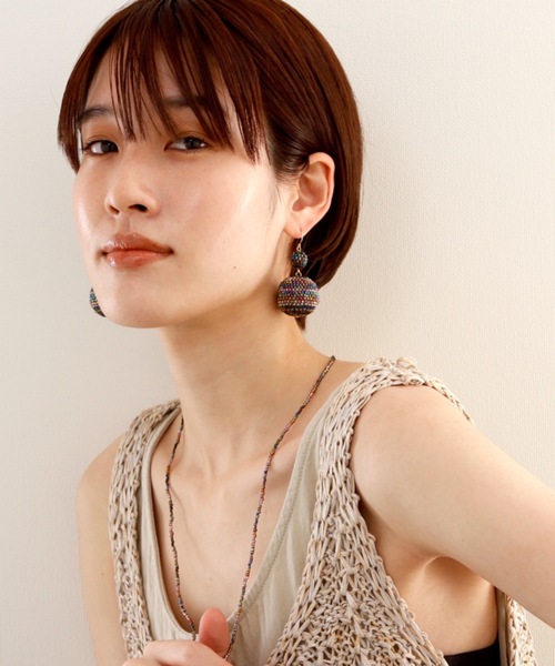 JewCas(ジュアキャス)の「JewCas Cebu newビーズピアス(blue)(ピアス(両耳用)・レディース・ブルー/オフホワイト/ブラウン・FREE)」の13枚目の写真