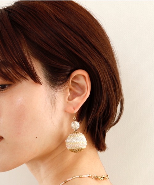 JewCas(ジュアキャス)の「JewCas Cebu newビーズピアス(blue)(ピアス(両耳用)・レディース・ブルー/オフホワイト/ブラウン・FREE)」の8枚目の写真