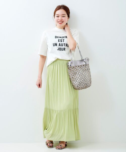 le.coeur blanc(ルクールブラン)の「ロゴプリントTシャツ(Tシャツ/カットソー・レディース・ベージュ/オフホワイト/モカ・38)」の7枚目の写真