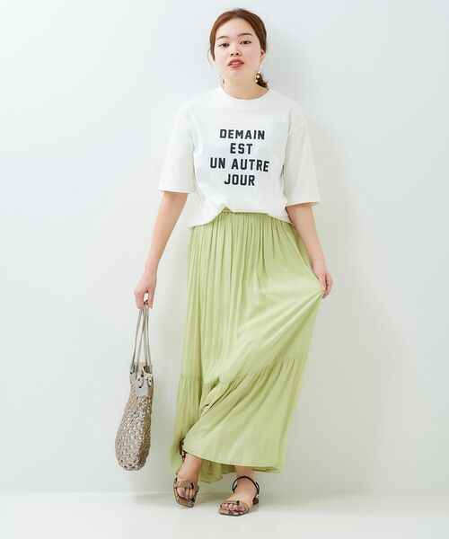 le.coeur blanc(ルクールブラン)の「ロゴプリントTシャツ(Tシャツ/カットソー・レディース・ベージュ/オフホワイト/モカ・38)」の18枚目の写真