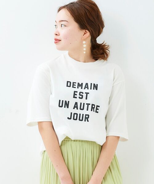 le.coeur blanc(ルクールブラン)の「ロゴプリントTシャツ(Tシャツ/カットソー・レディース・ベージュ/オフホワイト/モカ・38)」の10枚目の写真