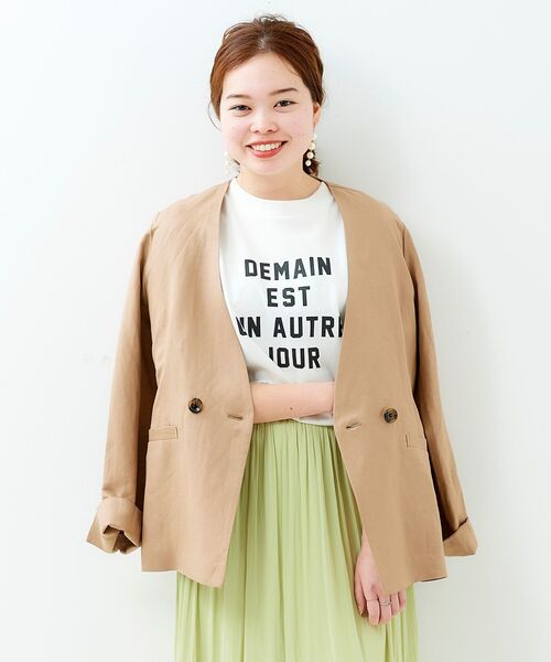 le.coeur blanc(ルクールブラン)の「ロゴプリントTシャツ(Tシャツ/カットソー・レディース・ベージュ/オフホワイト/モカ・38)」の13枚目の写真