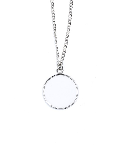 Figments（フィグメンツ）の「ラウンドプレートネックレス（ネックレス・レディース・ブラック/ホワイト・FREE）」の6枚目の写真