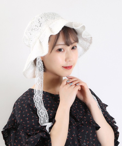 WC（ダブル シー）の「レース付きフリルハット（ハット）」 - WEAR