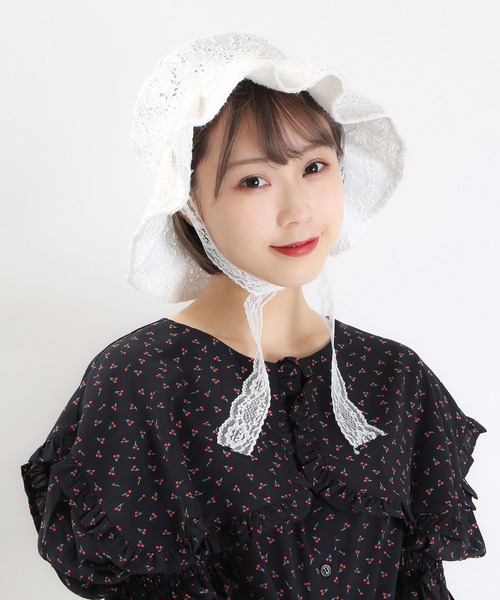 WC（ダブル シー）の「レース付きフリルハット（ハット）」 - WEAR