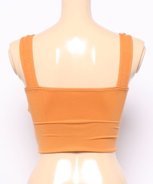 SPINNS（スピンズ）の「カップ付き リブスポブラ（タンクトップ・レディース・ベージュ/ブルー/オレンジ/ブラック/マスタード/パープル/ホワイト・ONESIZE）」の8枚目の写真
