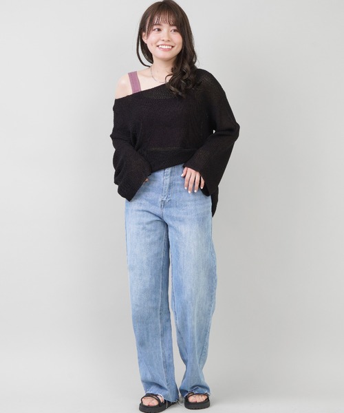 SPINNS（スピンズ）の「カップ付き リブスポブラ（タンクトップ・レディース・ベージュ/ブルー/オレンジ/ブラック/マスタード/パープル/ホワイト・ONESIZE）」の12枚目の写真