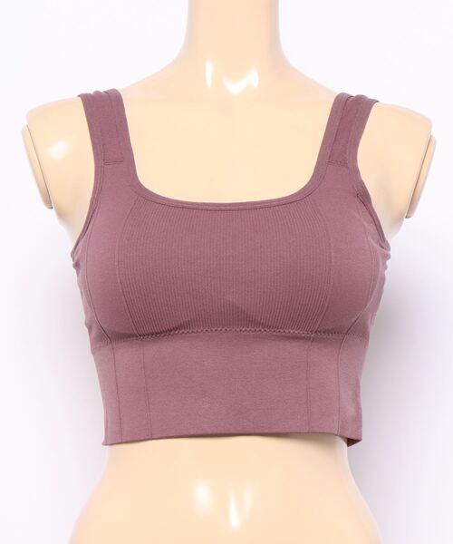 SPINNS（スピンズ）の「カップ付き リブスポブラ（タンクトップ・レディース・ベージュ/ブルー/オレンジ/ブラック/マスタード/パープル/ホワイト・ONESIZE）」の17枚目の写真