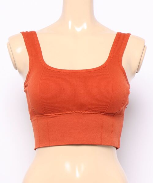 SPINNS（スピンズ）の「カップ付き リブスポブラ（タンクトップ・レディース・ベージュ/ブルー/オレンジ/ブラック/マスタード/パープル/ホワイト・ONESIZE）」の18枚目の写真