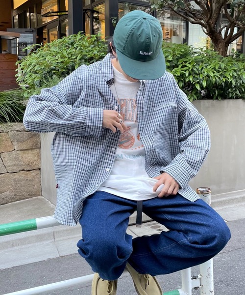 WHO'S WHO gallery（フーズフーギャラリー）の「【KOOKY'N/クーキー】チェックブロードシャツ（シャツ/ブラウス・メンズ・レッド/ブルー/グリーン・FREE）」の5枚目の写真