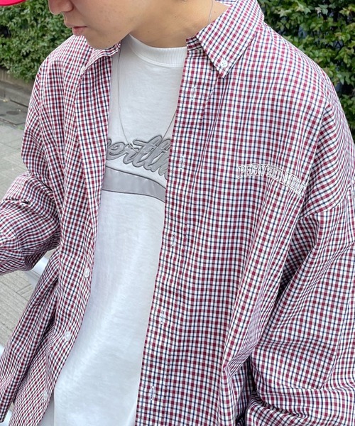 WHO'S WHO gallery（フーズフーギャラリー）の「【KOOKY'N/クーキー】チェックブロードシャツ（シャツ/ブラウス・メンズ・レッド/ブルー/グリーン・FREE）」の14枚目の写真