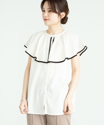 ELENCARE DUE | ・ELENCARE DUE　ケープカラーブラウス＊(シャツ/ブラウス)